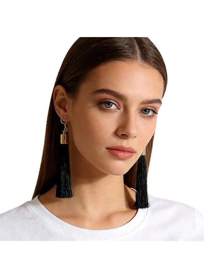 Bohemian Tassel Earrings for Women-Trendy Long Fringe Statement Earrings Jewelry - Image 3